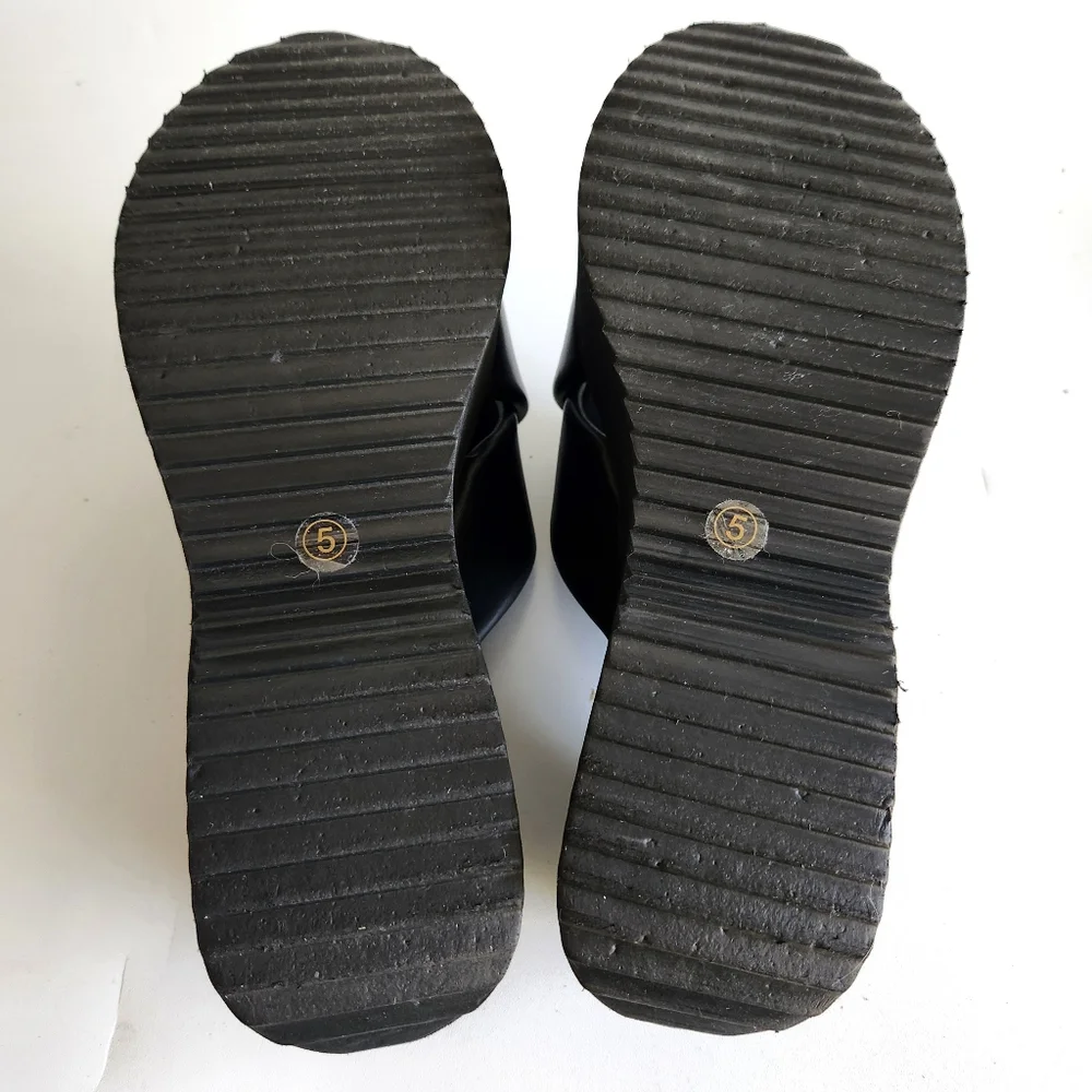 ASOS Black Platform Slide Sandals